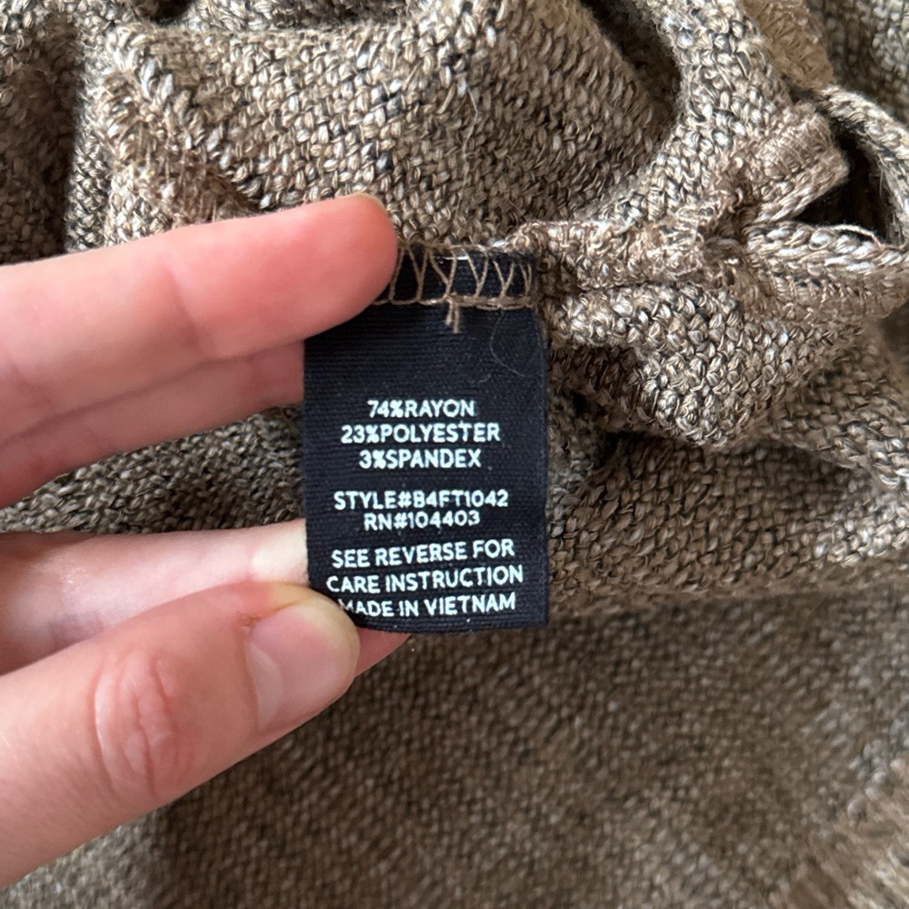 Brown Ribbed Henley top - Picture 7 of 7